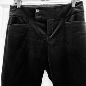Black velvet pants